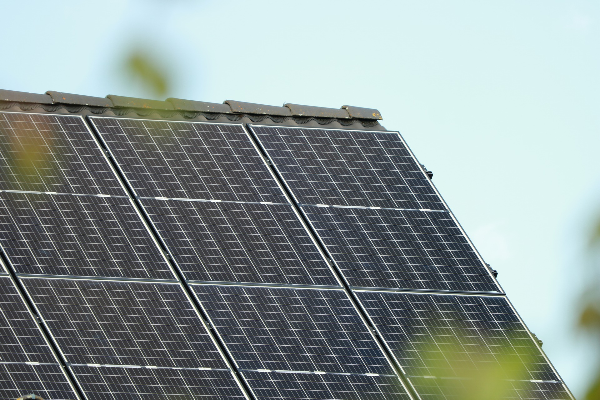A Solar Panel on a Roof