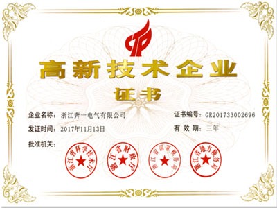 BENY Electric National High Tech Enterprise