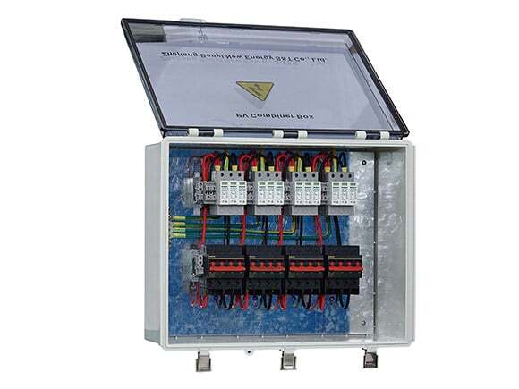 Inside of a solar combiner box