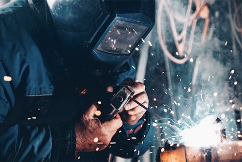 Image of individual welding