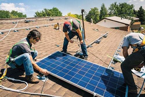 Installing solar panels