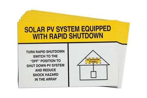 Solar PV system with rapid shutdown