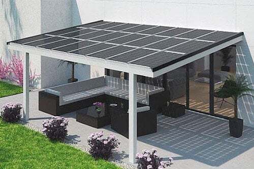 Terrace solar panels
