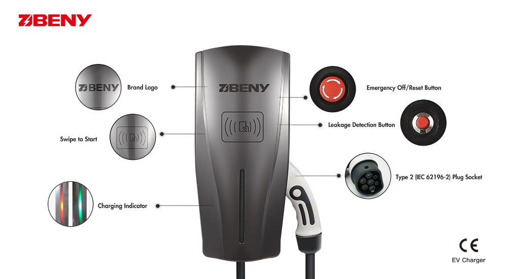 beny ev charger with cable