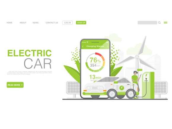 An electrical charger for electrical vehicles on the wall