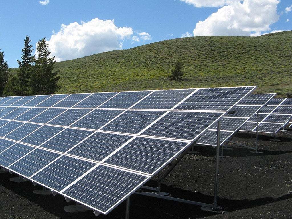 Solar Panels Exposed To Sunlight