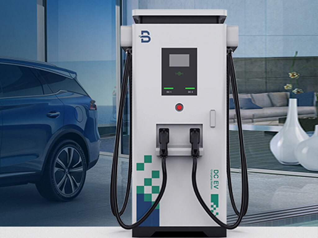 A working EV charging station
