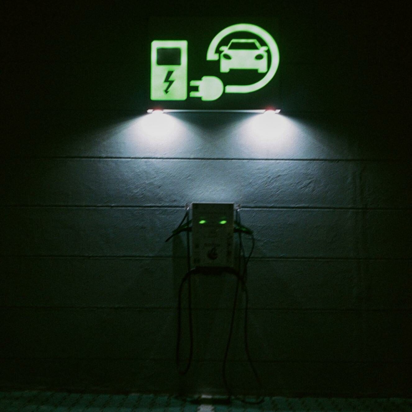 An EV charger powered by solar energy