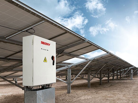 Solar power station operating in sunlight