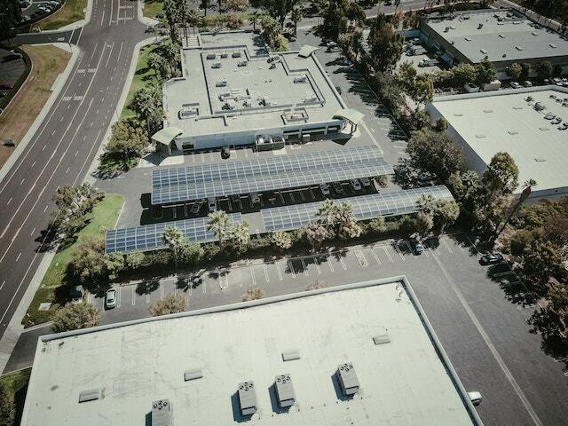 Solar Panels Installed On The Roofs