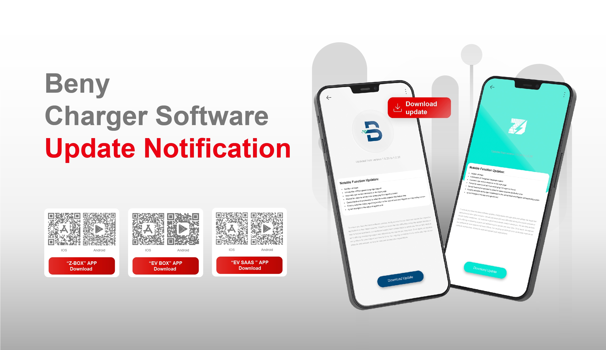 Beny Charger Software Update Notification