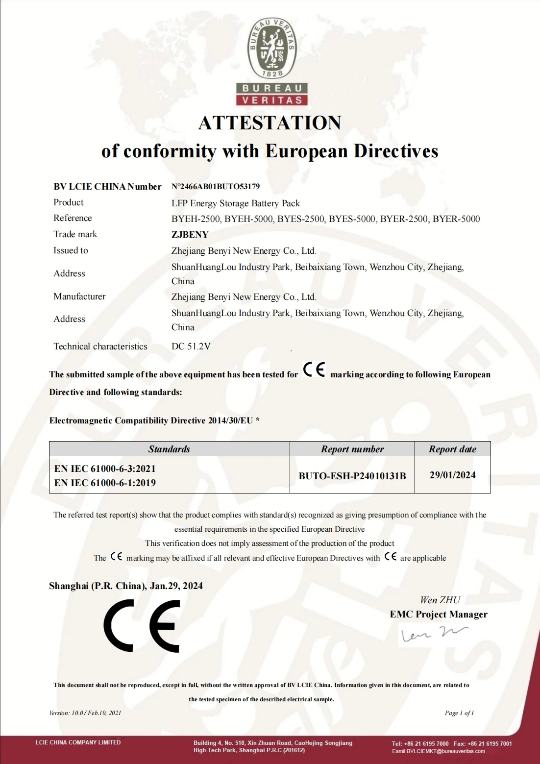 energy storage CE EMC
