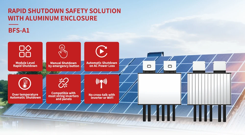 rapid shutdown safety solution with aluminum enclosure BFS A1