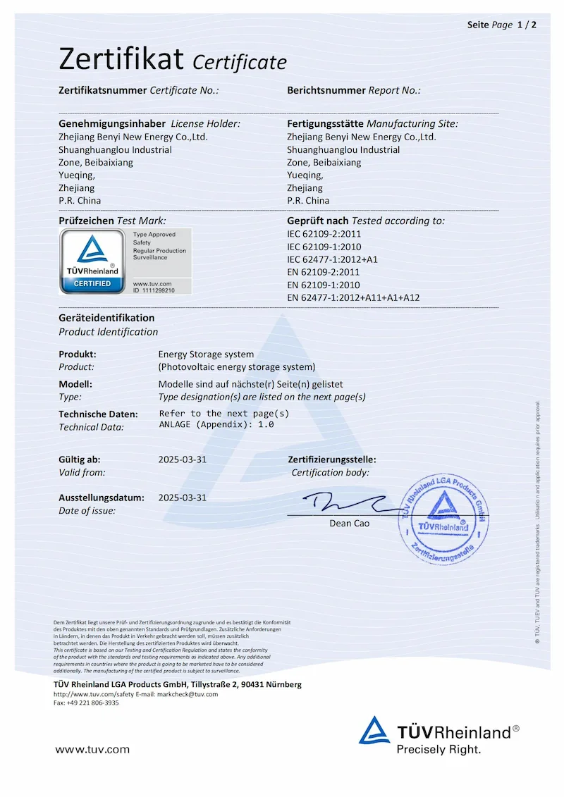 BYHV 100SAC TUV MARK