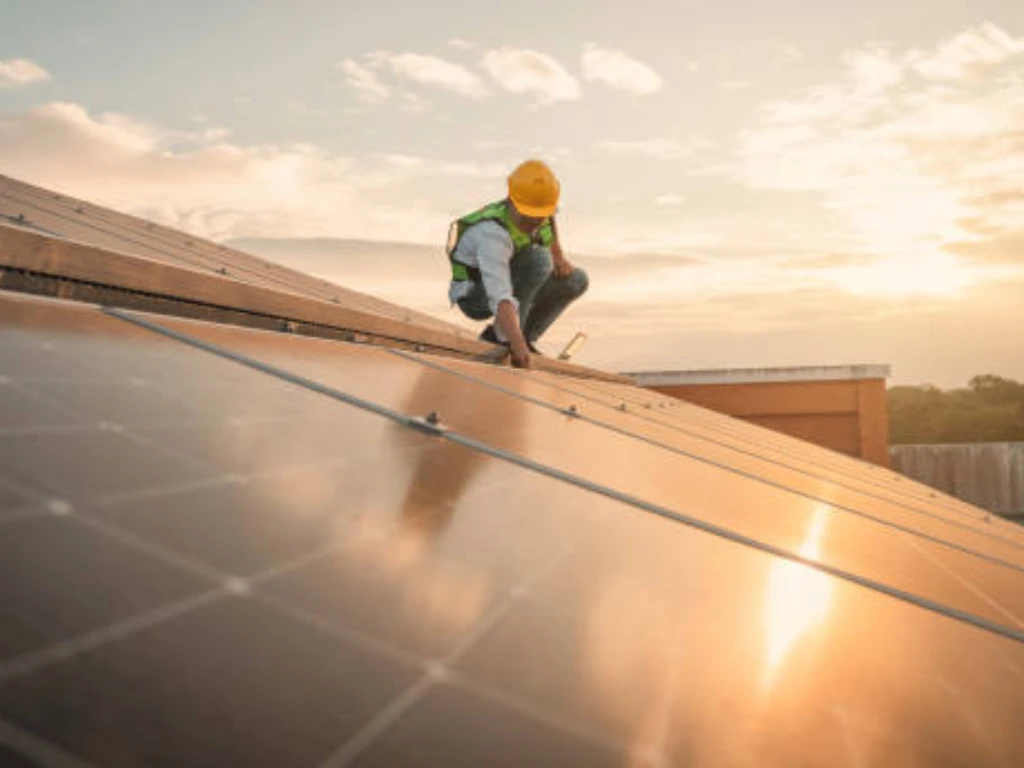 Installing Solar Panels on Roof (3)