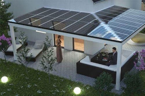 Storing energy in solar panels