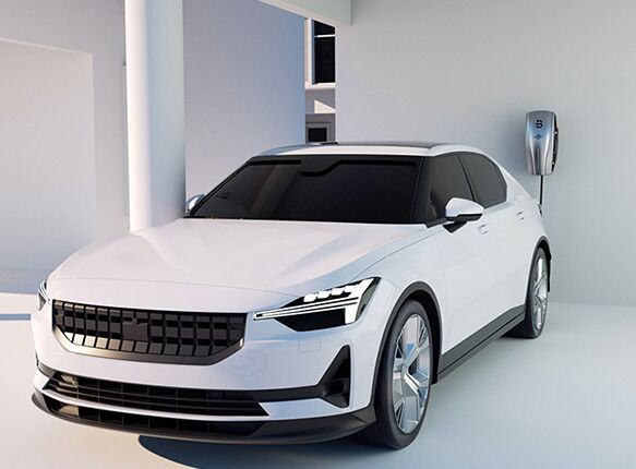 A charging electric vehicle