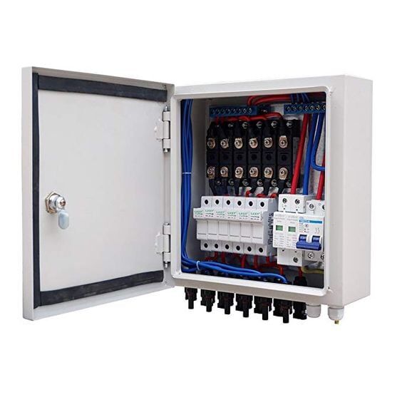 Inside of a solar combiner box