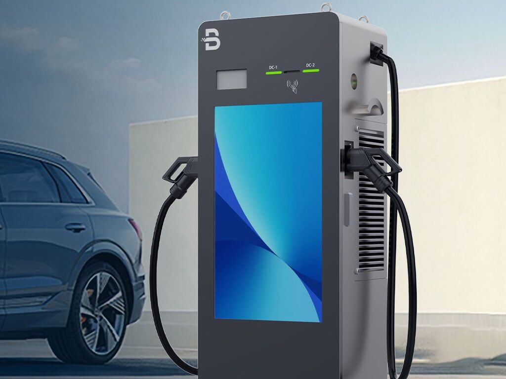 A working EV charging station